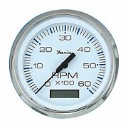 Faria Chesapeake White SS Tach/Hm 6000 Gas Inboard