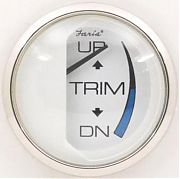 Faria Chesapeake White SS Trim Gauge, OMC outboard