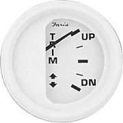 Faria Dress White Trim Gauge, Mercury, Mariner, Mercruiser, Volvo DP, & Yamaha ´01 & newer