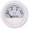 Faria Dress White Voltmeter, 10-16 vDC