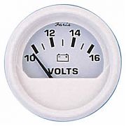 Faria Dress White Voltmeter, 10-16 vDC