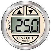 Faria Euro Beige SS Depth Sounder with Transom Mounted Transducer