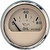 Faria Euro Beige SS Oil Press Gauge, 80 PSI
