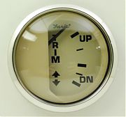 Faria Euro Beige SS Trim Gauge, Mercury, Mariner, Mercruiser, Volvo Dp, & Yamaha ´01 & Newer