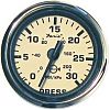 Faria Euro Beige SS Water Press Gauge Kit 30 Psi