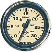 Faria Euro Beige SS Water Press Gauge Kit 30 Psi