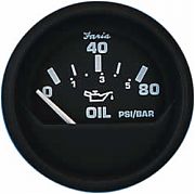 Faria Euro Oil Press Gauge, 80 PSI
