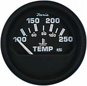 Faria Euro Water Temp Gauge 100-250F