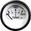 Faria Euro White Cyl Head Temp 60-220F w/ sndr