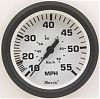 Faria Euro White Speedo, 55 MPH