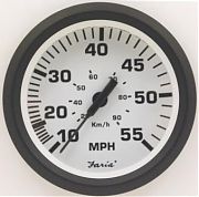Faria Euro White Speedo, 55 MPH