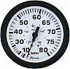 Faria Euro White Speedo, 80 MPH