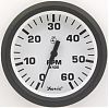 Faria Euro White Tach 6000 gas inboard & I/O engines