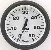 Faria Euro White Tach 6000 gas inboard & I/O engines