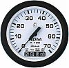 Faria Euro White Tach/Sys Check 7000 RPM