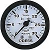 Faria Euro White Water Press Gauge Kit 30 PSI