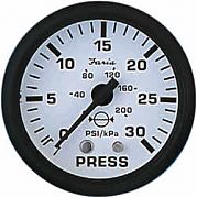 Faria Euro White Water Press Gauge Kit 30 PSI