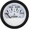 Faria Euro White Water Temp Gauge 100-250F
