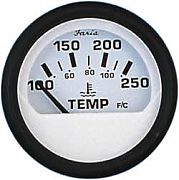 Faria Euro White Water Temp Gauge 100-250F