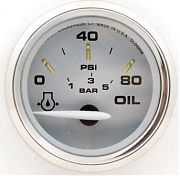 Faria Kronos Oil Press Gauge,  80 Psi