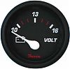Faria Professional Red Voltmeter, 10-16 vDC