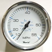 Faria SE9504 5" Speedo 55 MPH Chesapeake White SS
