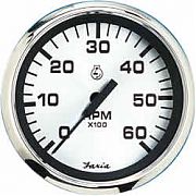 Faria Spun Silver Tach 6000 Gas Inboard & I/O Engines