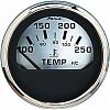 Faria Spun Silver Water Temp Gauge 100°-250°f