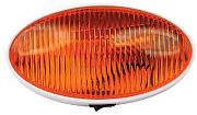 FulTyme RV 590-1122 Porch Lght Ovl with Swtch Amber
