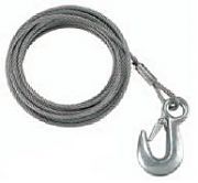 Fulton WC7500100 Cable & Hook 7/32" X 50´