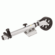 Fulton XLT 1500 Lbs. Swing Away Bolt-On  Jack with 12" Travel & 8" Poly Wheel - Sharkskin Finish