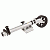 Fulton XLT 1500 Lbs. Swing Away Bolt-On  Jack with 12" Travel & 8" Poly Wheel - Sharkskin Finish