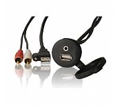Fusion MS-CBUSB35 Panel Mount 3.5MM and USB AUX-IN Jack