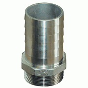 Groco 1" Npt X 1" Id Stainless Steel Pipe To Hose Straight Fitting
