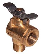 Groco FV590 1/2" FV 590 Series 90 Degree Brass Fuel Valve