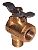 Groco FV590 1/2" FV 590 Series 90 Degree Brass Fuel Valve