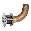 Groco HTHC1500S 1-1/2" Stainless/Bronze Thru Hull 90 Degrees