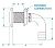 Groco HTHC2000S Stainless/Bronze Thru-Hull 90 - 2"