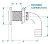 Groco HTHC750S Stainless/Bronze Thru-Hull 90 - 3/4"