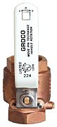 Groco IBV375 3/8" Bronze Full-Flow In-Line Ball Valve