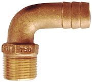 Groco PTHC1000 1" x 1" Bronze 90 Degree Pipe to Hose Adapter