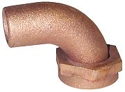 Groco TPC1500 1-1/2" x 1-1/2" Bronze 90 Degree Tail Piece