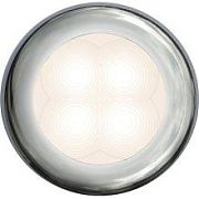 Hella 980502271 Chrome Bezel Slim Line Round LED Courtesy Lamp - Blue
