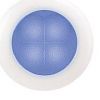 Hella 980502641 White Bezel Slim Line Round LED Courtesy Lamp - Blue