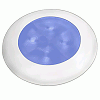 Hella Marine Blue LED Round Courtesy Lamp - White Bezel - 24 Volt