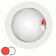 Hella Marine Euroled 150 Recessed Surface Mount Touch Lamp - Red/White LED - White Plastic Rim