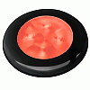 Hella Marine Slim Line LED ´enhanced Brightness´ Round Courtesy Lamp - Red LED - Black Plastic Bezel - 12 Volt