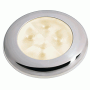 Hella Marine Slim Line LED ´enhanced Brightness´ Round Courtesy Lamp - Warm White LED - Stainless Steel Bezel - 12 Volt