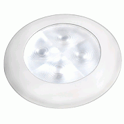 Hella Marine Slim Line LED ´enhanced Brightness´ Round Courtesy Lamp - White LED - White Plastic Bezel - 12 Volt