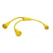 Hubbell HBL64CM56 Two 30A Male - 30A Female Y Adapter